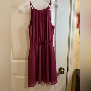 Simple red cocktail dress